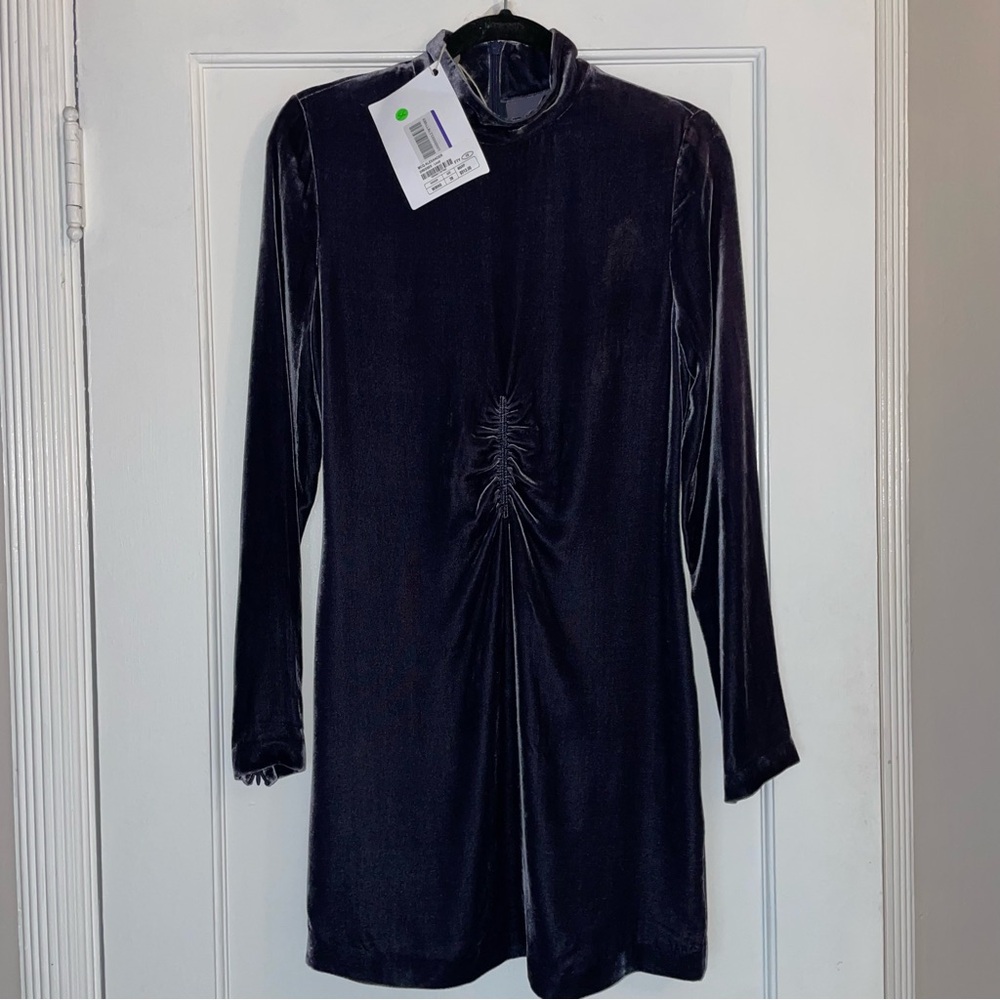 NWT McQ Velvet Long Sleeve Dress Sz 38/XS ($513)